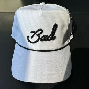 "BAD" ROPE GOLF HAT - WHITE